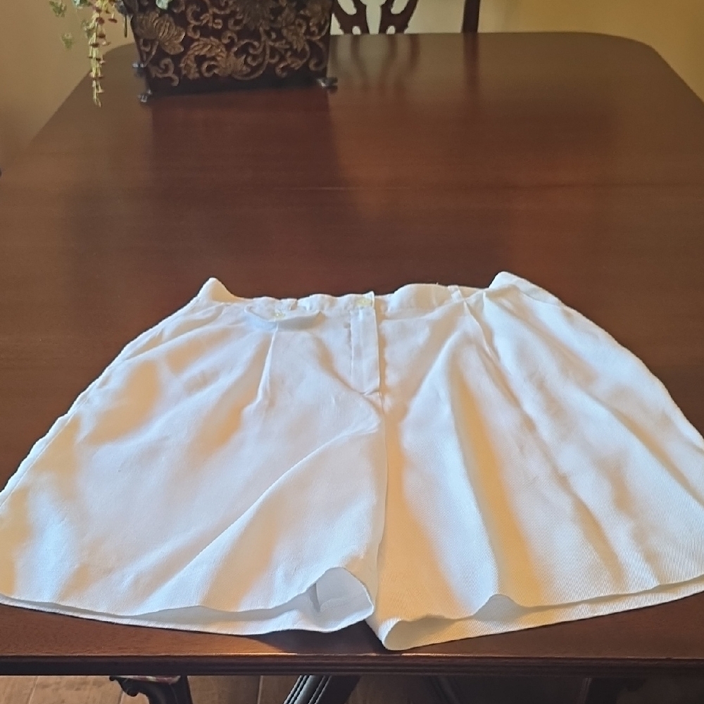 Ralph Lauren White Linen Bermuda Shorts Size12 Waist28 Length20 Traditional Fit